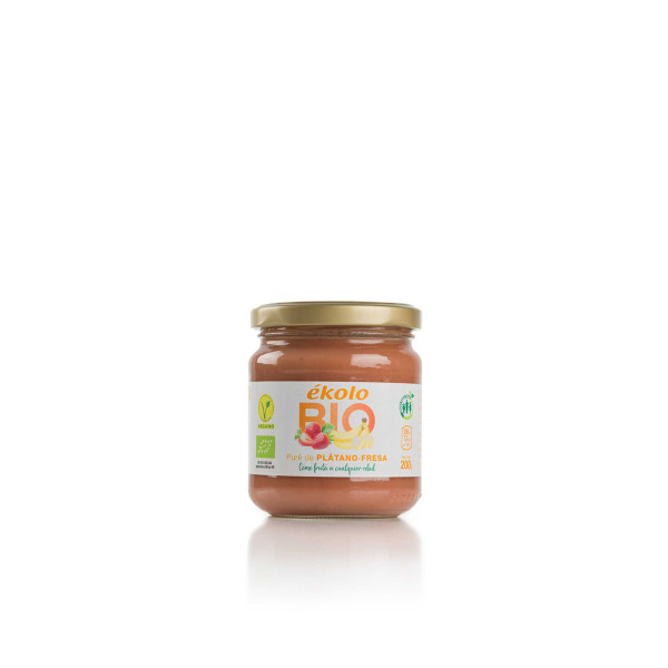 Puré de Plátano y Fresa ecológicos